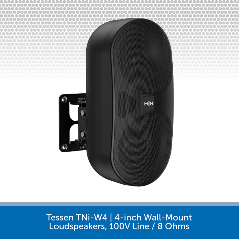Tessen TNi-W4 | 4-inch Wall-Mount Loudspeakers, 100V Line / 8 Ohms