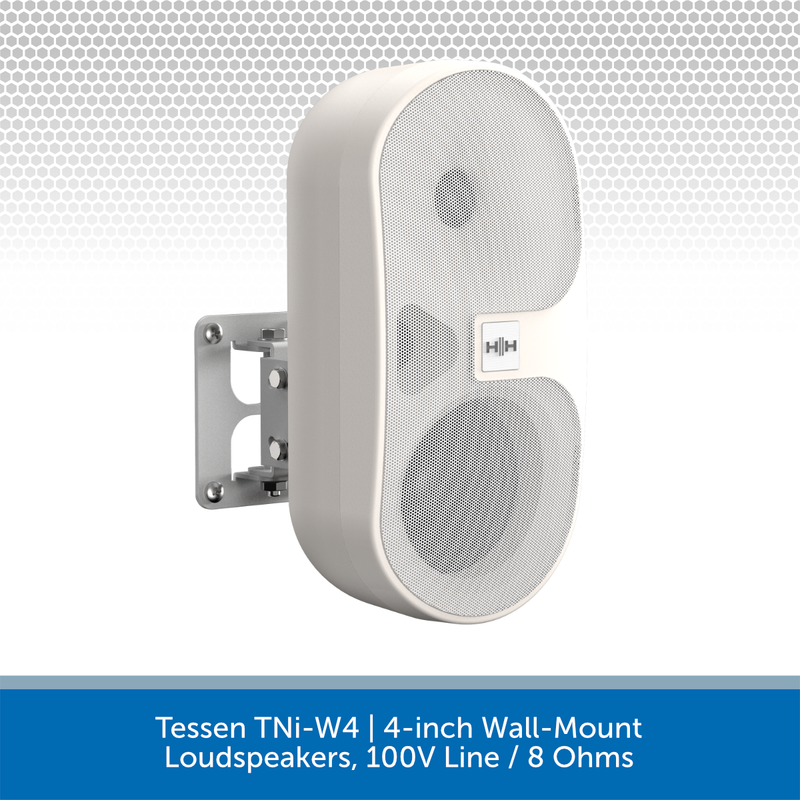 Tessen TNi-W4 | 4-inch Wall-Mount Loudspeakers, 100V Line / 8 Ohms