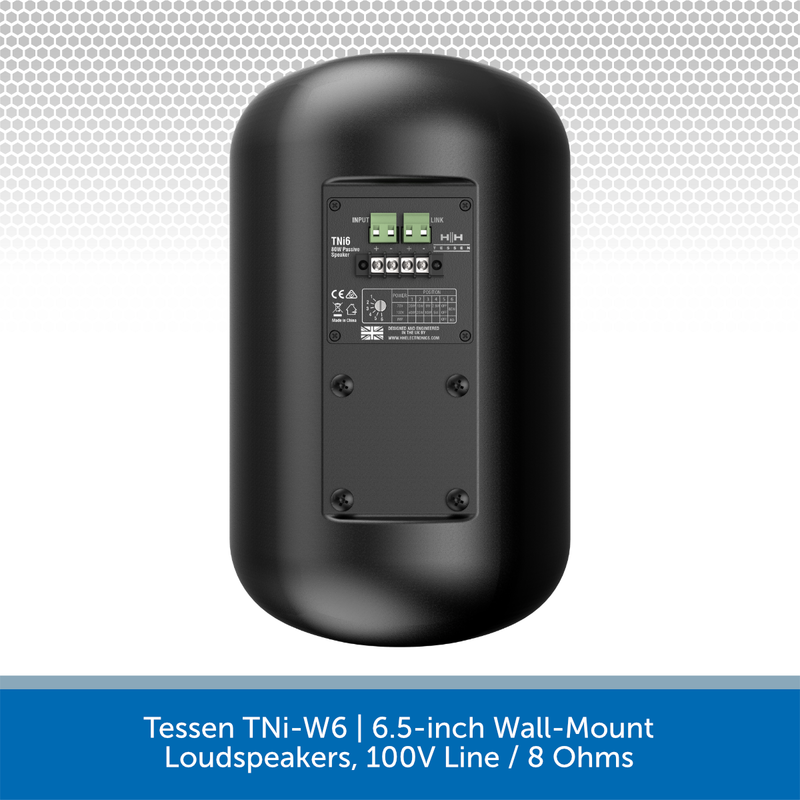 Tessen TNi-W6 | 6.5-inch Wall-Mount Loudspeakers, 100V Line / 8 Ohms