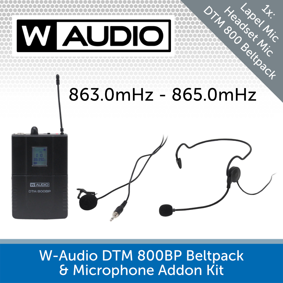 W-Audio DTM 800BP Labalier & Neckband Mic Kit | Audiovolt