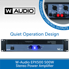 W-Audio EPX 500 Stereo Power Amplifier 2 x 250W, 4-8 Ohms