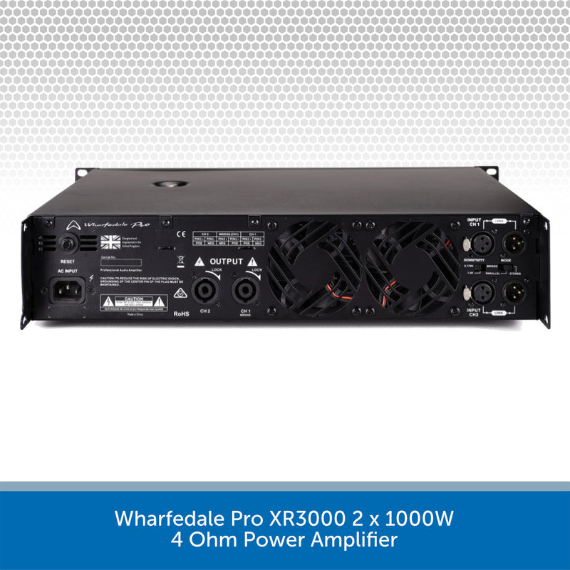 Wharfedale Pro XR3000 2 x 1000W 4 Ohm Power Amplifier