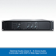 Optimal Audio Zone 4 - 4-Zone Audio Controller with DSP & Web App Control