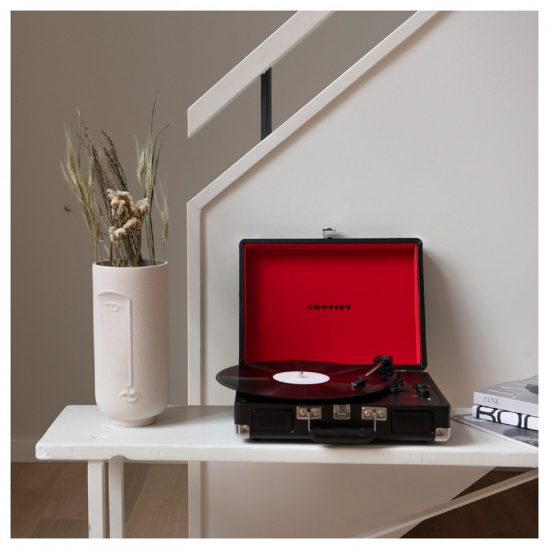 Crosley Cruiser Deluxe CR8005D, Portable Record Player 3-Speed Turntable & 2 Way Bluetooth