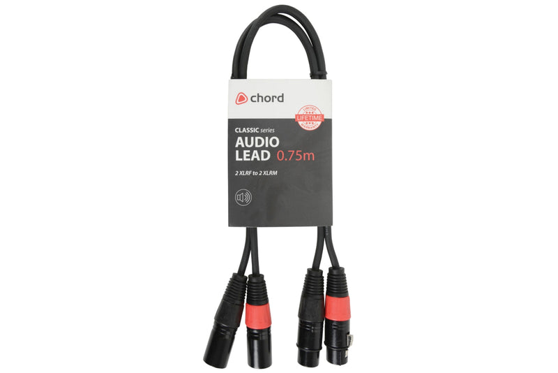 Twinned XLR Female to XLR Male Audio Cables for linking PA Amplifiers, Mixers, Etc.